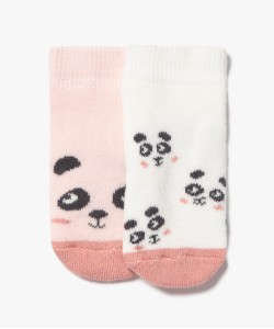 Chaussettes antidérapantes en maille bouclette bébé (lot de 2)